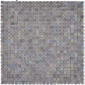 Grey Micro Iridescent - glass tile